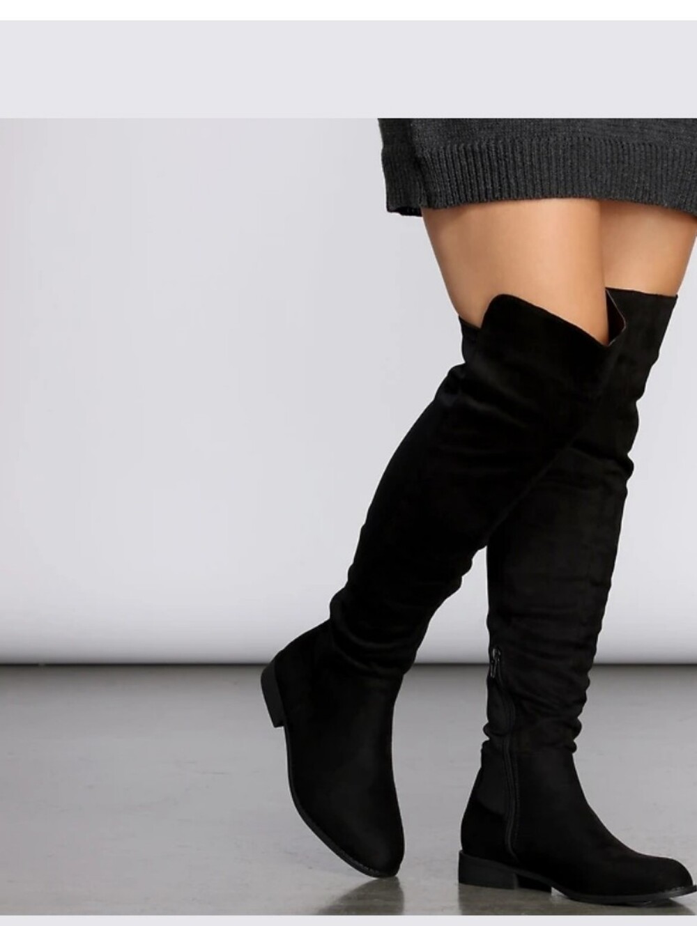 Nine West Black Over-the-Knee Suede Boots